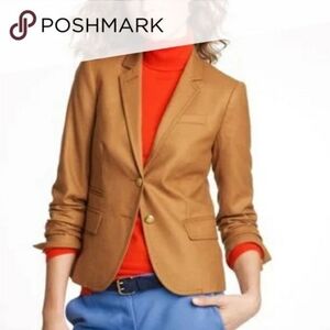 NWT J Crew Mercantile Camel Schoolboy Blazer Size 00